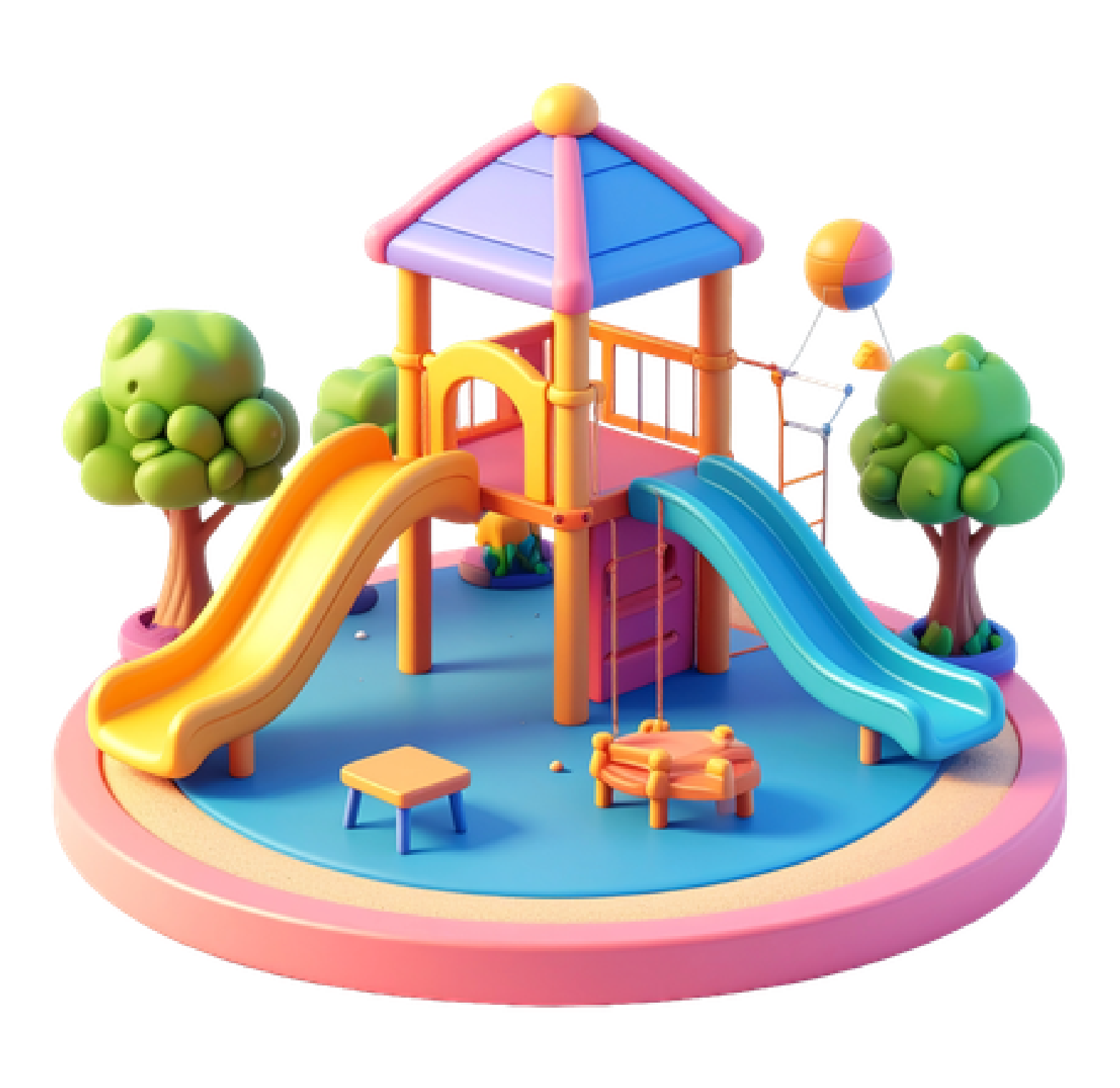 Illustration of play area square footage