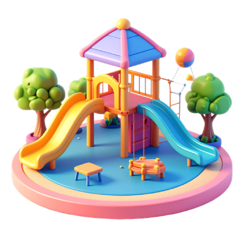 Illustration of play area square footage